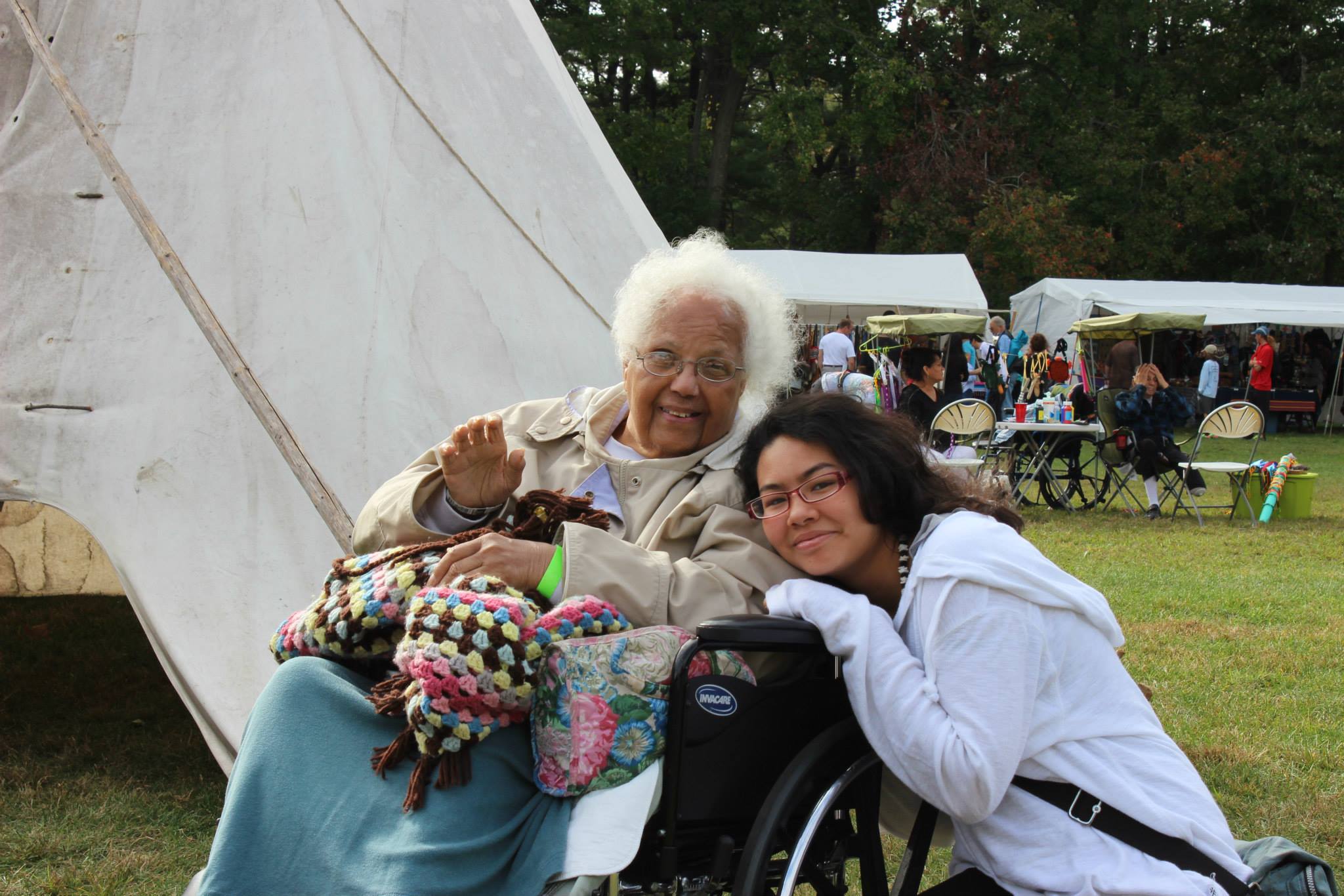Grandma and I at a local powwow, she always wished to further reconnect with out indigenous roots