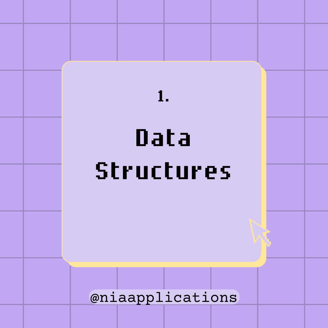 graphic that says 1. Data Structures