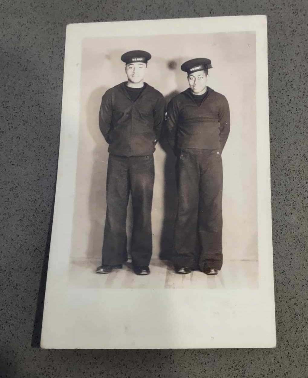 Grandpa on the left in Navy uniform